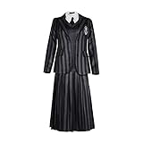 Wednesday Addams Kostüm für Erwachsene | Wednesday Addams Nevermore Academy Dress | Wednesday Addams Family Thing Merchandise Geschenke für Cosplay Party Dekorationen