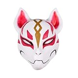 Halloween Fuchs Maske, Japanische Kabuki Cosplay Kostüm, Horror Cosplay Maske für Kinder und Erwachsene, Party Spielzeug für Kostümspiele Cosplays Feste