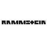 Rammstein Aufkleber 100mm schwarz, Offizielles Band Merchandise Sticker (Schriftzug freistehend)