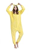 Yimidear Unisex Adult Pyjamas Cosplay Tier Onesie Nachtwäsche Nachtwäsche, Gelbfärbung, M