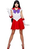 Funidelia | Sailor Mars Kostüm - Sailor Moon 100% OFFIZIELLE für Damen Größe L  Anime, Cosplay, Usagi Tsukino, Zeichentrickfilm - Farben: Rot, Zubehör für Kostüm - Lustige Kostüme für Deine Partys
