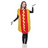 EraSpooky Schwamm Hot Dog Kostüm für Erwachsene, für Halloween, Karneval, Party, Hot Dog, Cosplay, Themenparty