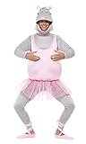 Smiffys, Unisex Ballerina Nilpferd Kostüm, Schaumstoff-Bodysuit, Kopfbedeckung, Hose und Schuhüberzieher, Größe: One Size, 43393