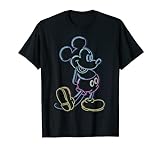 Disney Mickey & Friends Micky Neon Line Porträt T-Shirt