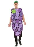 Funidelia | Weintrauben Kostüm für Herren und Damen Größe Einheitsgröße  Obst, Essen - Farben: Lila, Zubehör für Kostüm - Lustige Kostüme für Deine Partys