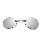 CCGSDJ Mode Sonnenbrillen Männer Vintage Mini Runde Sonnenbrille Matrix Morpheus Randlose Sonnenbrille