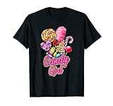 Candy And Girl Süßer Zuckerwatte-Leckerli-Liebhaber T-Shirt