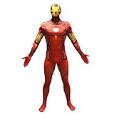 Morphsuits Offizielles Iron Man Basic Kostüm, Marvel Ganzkörperanzug - L (163cm-175cm)
