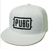 Mfacl Baseballkappe Sunhat Casual Hut, Spiel Pubg Hut Cosplay Prop Baseballmütze Gestickte Hip Hop Hat (Color : White, Size : Adjustable)