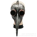 SHANRENSAN Pest Doktor Maske Schwarz Leder Lange Nase Vogelschnabel Steampunk Masken Kostüm Requisiten für Masquerade Ball Halloween Party Karneval Cosplay