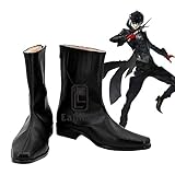 WSJDE Anime Persona 5 Joker Cosplay Shoes Black Custom Made