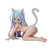 BZDMLY Anime-Modus Anime Action Figure Befreiungs Keine Game No Life-Katze-Ohr-Mädchen Shiro Swimwear Bikini Hocken Ver 7cm