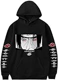 OLIPHEE Herren Japanese Anime Hoodie Pullover Casual Fashion Sweatshirts (M,AA-Black)