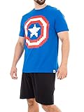 Marvel Herren Captain America Schlafanzuge Blau Size XX-Large