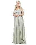 miccostumes Damen Daenerys Targaryen Cosplay Grau Langes Kleid - Grau - Medium