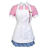 JINGHE Danganronpa 2 Krankenschwester Uniform Mikan Tsumiki Cosplay Kostüm, Japanisches Anime Maid Outfit Kurzarm Rosa Kostüm Komplettset Für Mädchen Frauen
