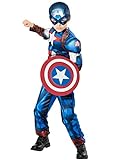 Marvel Jongen Kostüm Kleid Captain America Blau 140