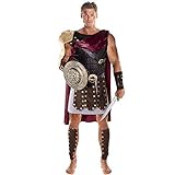 Morph Braunes Römer Kostüm für Herren, Gladiator Uniform Erwachsene, Faschingskostüm - L