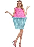 Funidelia | Cupcake Kostüm für Damen Größe M  Muffin, Süßes, Essen, Dessert - Farben: Rosa, Zubehör für Kostüm - Lustige Kostüme für Deine Partys