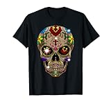 Sugar Skull Blumen Day Of The Dead Dia Muertos Tee Geschenk T-Shirt
