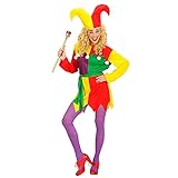 Widmann - Kostüm Spaßvogel, Kleid, Hofnarr, Clown, Faschingskostüme, Karneval