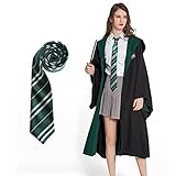 OTAY Hogwarts-Zauberer-Robe, Gryffindor-Umhang, Slytherins Umhang, Harry-Potter-Cosplay-Kostüm für Erwachsene 93200 M-XL Slytherin, L