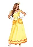 LEG AVENUE 85559 2 teilig Set Sonnenblumen Prinzessin, Damen Karneval Kostüm Fasching, L, gelb/orange