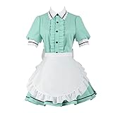 WSTCCOS Kanzaki Hideri Cosplay Blend S Hausmädchen Grün Uniformen Kaffee Dienstmädchen Lolita Kleid Kostüme Erwachsene Japanische Schule Jungen Uniform Rock
