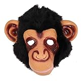BESTOYARD Horror Monkey Face Mask Orang-Utan-Party Cosplay Scary lustige Maske für Halloween-Maskerade-Maske （Full Face）