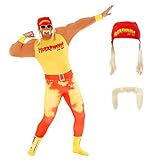 Morph Costumes Hulk Hogan Kostüm Herren Karneval Kostüm Herren Wrestling Kostüm Faschingskostüm