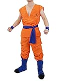 CoolChange Son Goku Cosplay Kostüm mit Überschuhen | Golden Frieza Saga | Größe: M