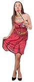 Brandsseller Damen Kostüm - POP Art - Kleid mit Haarreif und Kussmund Accessoire - Fasching Karneval Junggesellenabschied- Größe: S/M