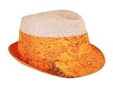 shoperama Trilby Hut mit Bier Druck Erwachsene Mütze Karneval Verkleidung Party lustig JGA Junggesellenabschied