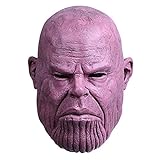 NUWIND Thanos Latex Maske Kopfmaske Infinity War Vollmaske Gesichtsmaske für Halloween Kostüm Party Karneval Cosplay