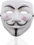 TK Gruppe Timo Klingler Vendetta Maske als Kostüm Accessoire für Damen & Herren, Kinder & Erwachsene an Anonymous Halloween & Fasching & Karneval