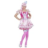NET TOYS Wunderschönes Cupcake Kostüm für Frauen - Pink-Weiß S (34/36) - Verspieltes Damen-Kleid Candy Girl - EIN Blickfang für Karneval & Fastnacht