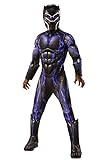 Rubie's Offizielles Luxuskostüm Black Panther, Avengers, Kampfanzug, Kindergröße M, 5-7 Jahre, Körpergröße 132 cm