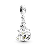 Pandora Disney Die Schöne und das Biest Tanzende Belle Charm-Anhänger in Sterling-Silber mit Zirkonia, 790014C01