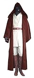 Star Wars Herren Kostüm - Obi-Wan Kenobi Komplettset - Mantel Gewand Umhang Cape Jedi, Größe:XL