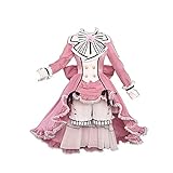 JLCYYSS 9PCS / Set Anime Black Butler Ciel Phantomhive Cosplay Kostüm Halloween Karneval Rosa Lolita Kleid Anzüge mit Zubehör Hohe Qualität für Frauen Geschenk