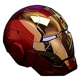 Iron Man MK5 Electric Helm,1:1 Elektrisches Öffnen Schließen Zweisprachig Englisch Sprachsteuerung Luminous Prop Mask Tragbare Helme Premium Sammlerstücke,Einheitsgröße A,(50-60CM)