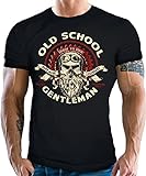 Gasoline Bandit Biker Racer Motorrad T-Shirt: Old School Gentleman