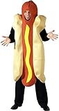 Hot Dog Adult Costume Stag Fancy Dress One Size