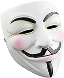 HADSOMUN V for Vendetta Hacker Maske - Anonymous Guy Masken für Kinder Erwachsene Halloween Kostüm Cosplay