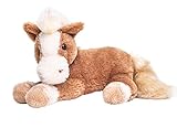 Uni-Toys - Pferd braun, liegend - superweich - 28 cm (Länge) - Plüsch-Pferd, Bauernhoftier - Plüschtier, Kuscheltier