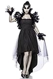 Mask Paradise Halloween Damen Kostüm Crow Witch aus Polyester und Elasthan in der Farbe Schwarz, Gr. M, 80064-002-025