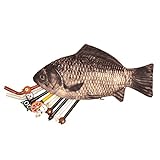 LUOEM Fisch Federmäppchen Lustige Karpfen Make-up Tasche Geldbörse mit Reißverschluss