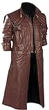 Aksah Fashion Devil May Cry 5 DMC Dante Trenchcoat | Maroon Leather Long Coat Men, Aus Echtleder, M