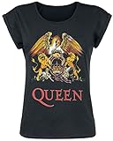 Queen Classic Crest Frauen T-Shirt schwarz M 100% Baumwolle Band-Merch, Bands