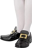 Smiffys Tales of Old England Kollektion Metall-Schuhschnalle Gold mit Gummiband, One Size